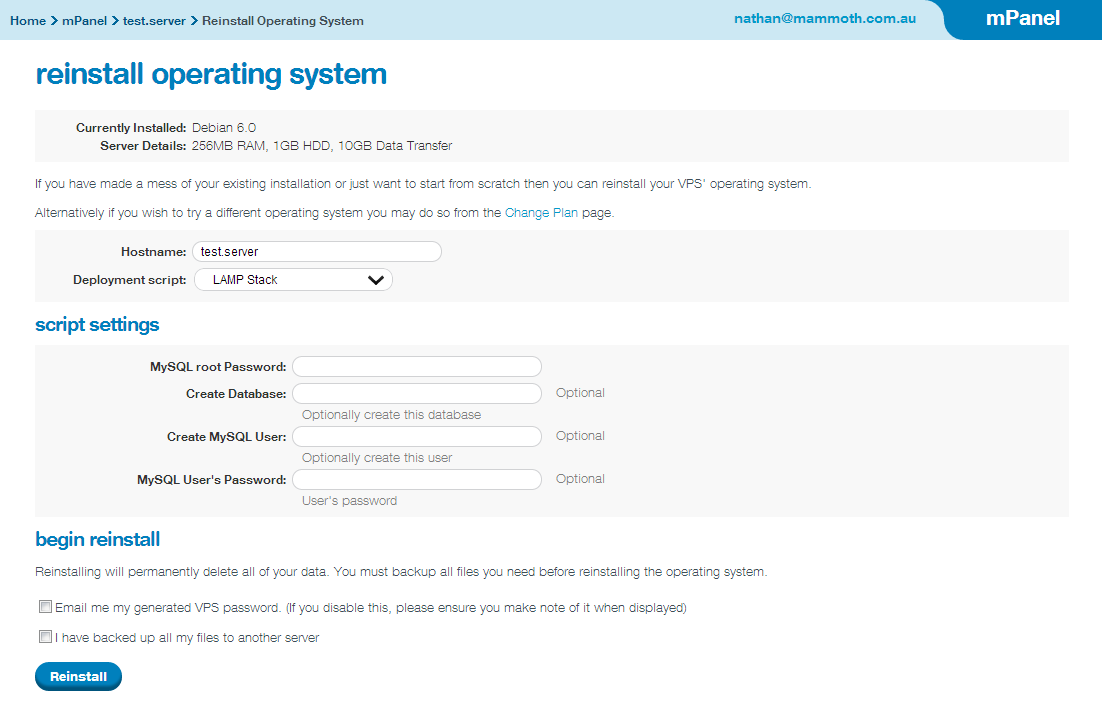 Deployment Script example